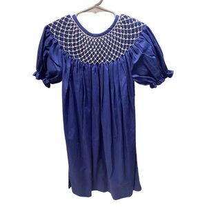 Barefoot Smocked Dress with Faux Pearls Smocked Detail Size 5 NWT